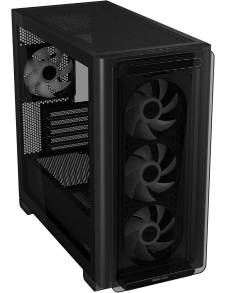 Asus A23 PLUS Micro-ATX ARGB Cristal Templado USB-C 3.2 Negro