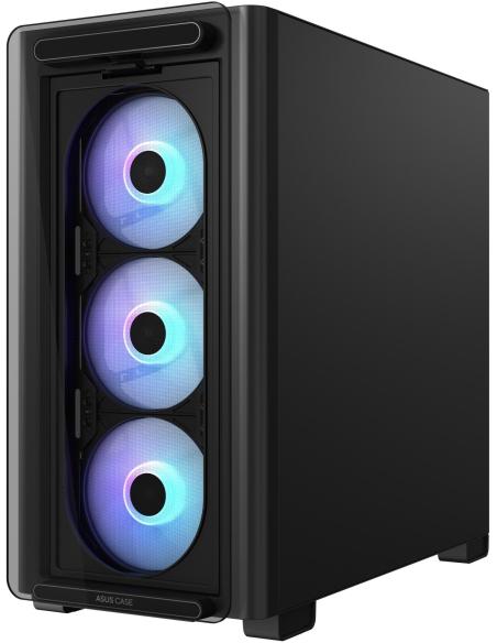 Asus A23 PLUS Micro-ATX ARGB Cristal Templado USB-C 3.2 Negro
