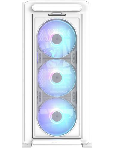 Asus A23 PLUS Micro-ATX ARGB Cristal Templado USB-C 3.2 Blanca