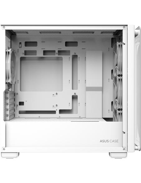 Asus A23 PLUS Micro-ATX ARGB Cristal Templado USB-C 3.2 Blanca