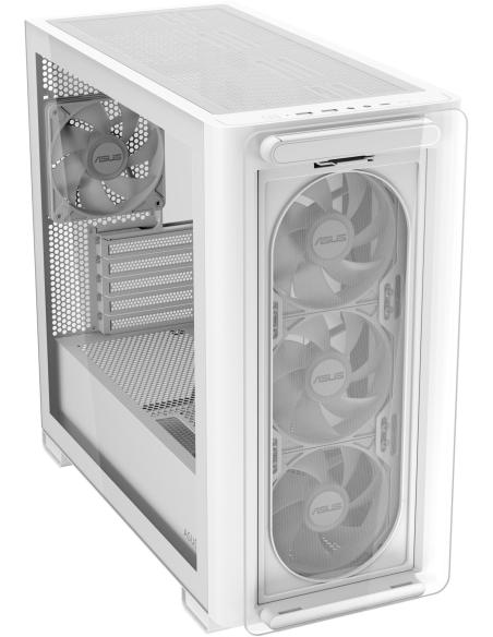 Asus A23 PLUS Micro-ATX ARGB Cristal Templado USB-C 3.2 Blanca