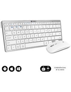 Subblim SUBKBC-OCO010 KIT de Teclado y Ratón Bluetooth/2.4GHz Blanco/Plata-1357886