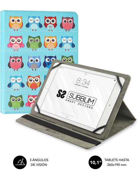 Subblim Trendy Case OWLS Funda para Tablet 10.1"