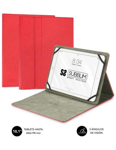 Subblim Clever Stand Funda para Tablet de 10.1" Roja
