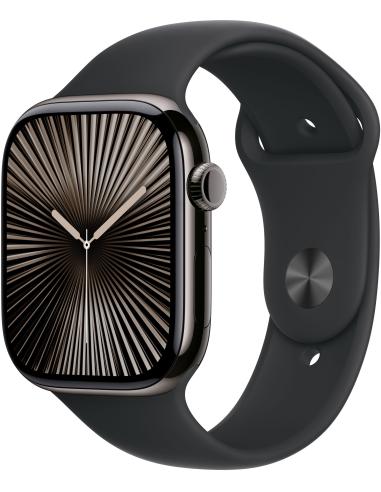 Apple Watch Series 10 GPS + Cellular 46mm Caja Titanio Gris con Correa Deportiva Negra S/M