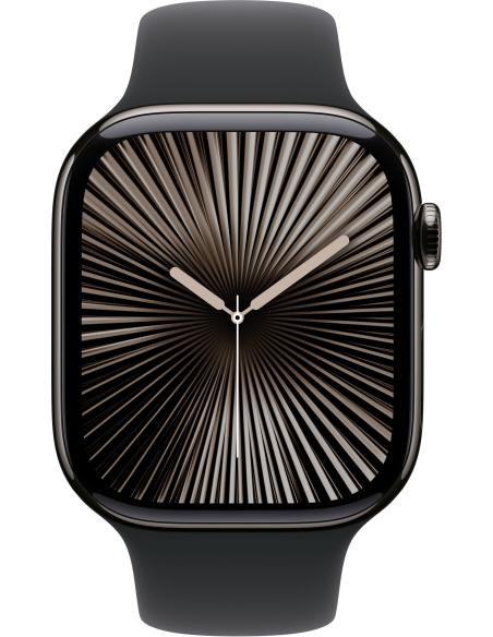 Apple Watch Series 10 GPS + Cellular 46mm Caja Titanio Gris con Correa Deportiva Negra S/M