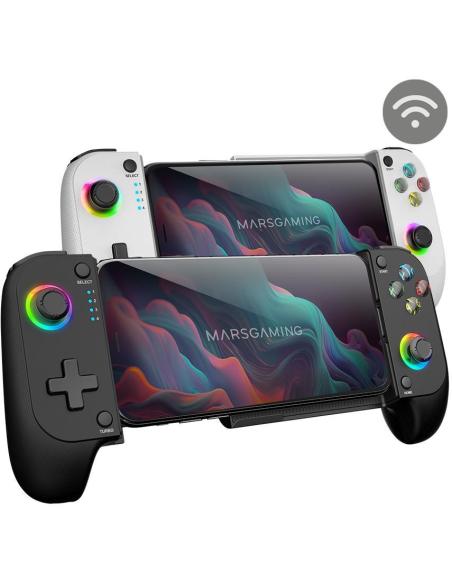 Mars Gaming MGPX Gamepad Bluetooth 5.0 para Android e IOS RGB Neon Vibración Dual Turbo Negro
