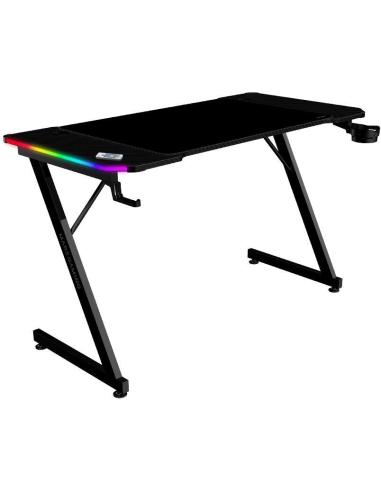 Mars Gaming MGD-X120RGB Mesa Ergonómica ARGB Mando Alfombrilla XXL Soportes Externos 120x60cm Negro