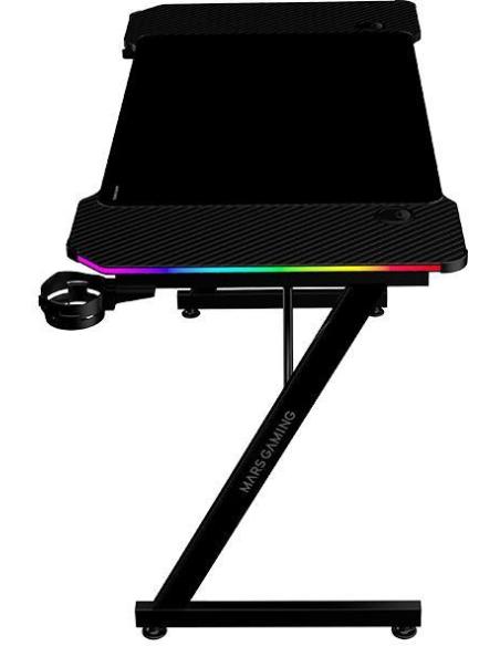 Mars Gaming MGD-X120RGB Mesa Ergonómica ARGB Mando Alfombrilla XXL Soportes Externos 120x60cm Negro