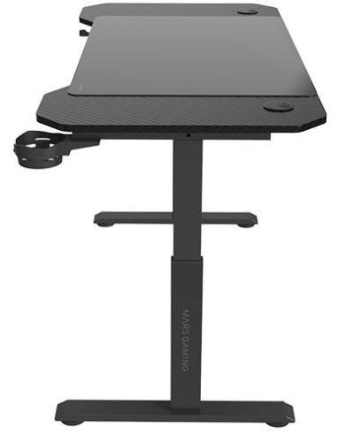 Mars Gaming MGD-ERGO120 Mesa Altura Ajustable 3 Posiciones Ergonómica Alfombrilla 120x60cm Negro