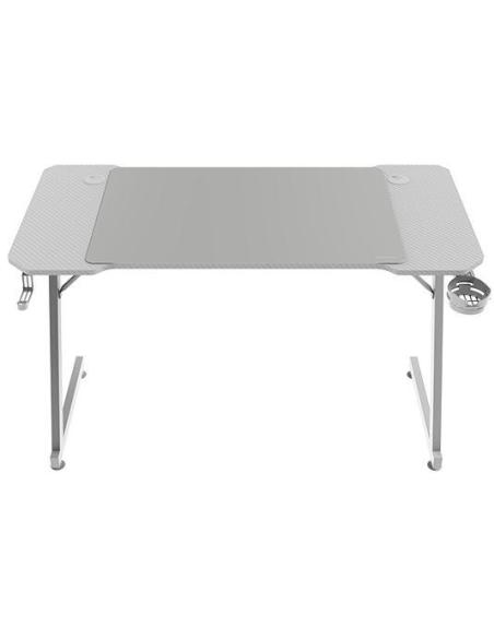 Mars Gaming MGD-X120 Mesa Ergonómica Alfombrilla XXL Soporte Auriculares y Bebida 120x60cm Blanca