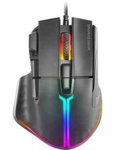 Mars Gaming MM-XT Ratón Gaming RGB Ergonómico con Reposa Pulgar 12800DPI Switches Huano Negro