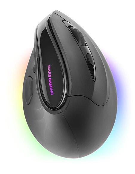 Mars Gaming MM-SK Ratón Gaming Inalámbrico Vertical Ergonómico RGB Chroma 8400DPI Tri-Mode Negro