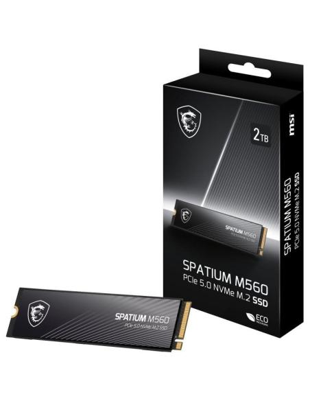 MSI SPATIUM M560 2TB Disco SSD 10300MB/s NVMe PCIe 5.0 M.2 Gen5 3D NAND