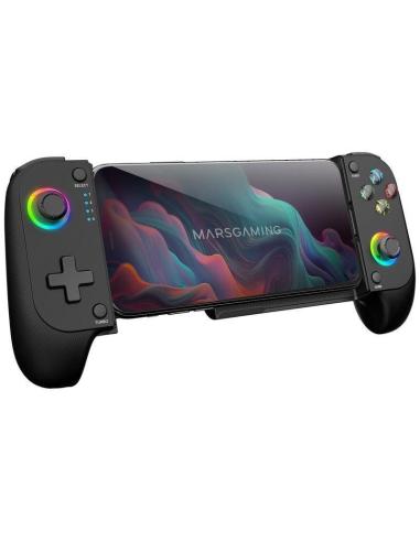 Mars Gaming MGPX Gamepad Bluetooth 5.0 para Android e IOS RGB Neon Vibración Dual Turbo Negro
