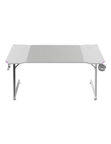 Mars Gaming MGD-X140RGB Mesa Ergonómica ARGB Mando Alfombrilla XXL Soportes Externos 140x60cm Blanco