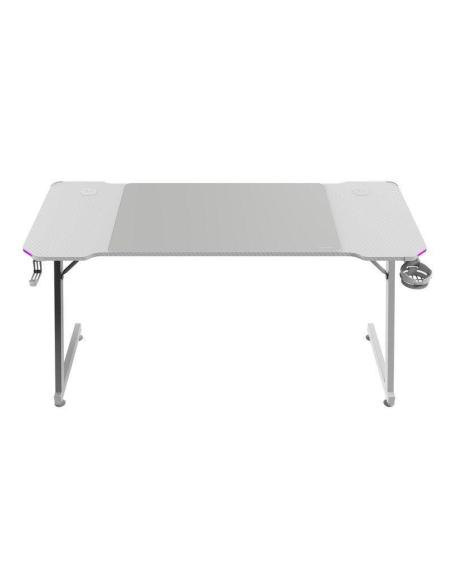 Mars Gaming MGD-X140RGB Mesa Ergonómica ARGB Mando Alfombrilla XXL Soportes Externos 140x60cm Blanco