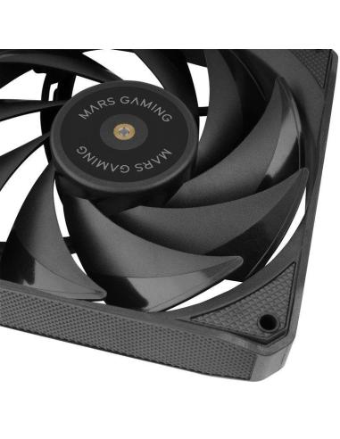 Mars Gaming MF-NCLX2 Kit 2 Ventiladores Ultrasilenciosos FDB 120mm Diseño Aspas Híbridas PWM Negro