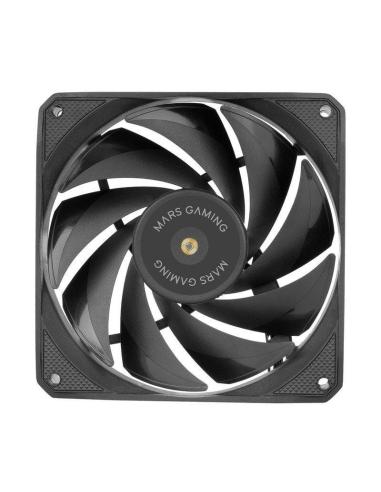 Mars Gaming MF-NCLX2 Kit 2 Ventiladores Ultrasilenciosos FDB 120mm Diseño Aspas Híbridas PWM Negro