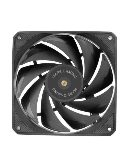 Mars Gaming MF-NCLX2 Kit 2 Ventiladores Ultrasilenciosos FDB 120mm Diseño Aspas Híbridas PWM Negro