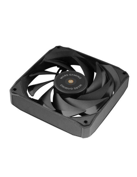 Mars Gaming MF-NCLX2 Kit 2 Ventiladores Ultrasilenciosos FDB 120mm Diseño Aspas Híbridas PWM Negro
