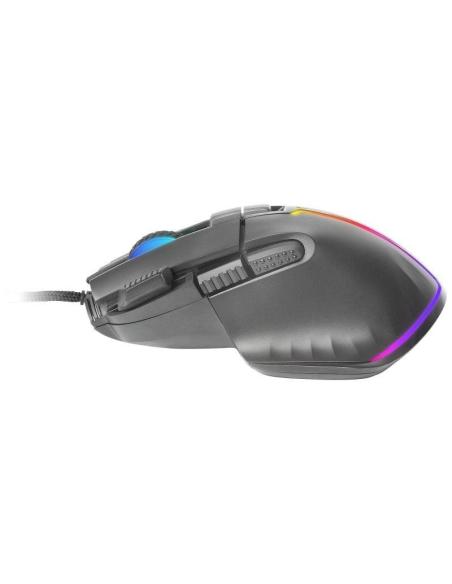 Mars Gaming MM-XT Ratón Gaming RGB Ergonómico con Reposa Pulgar 12800DPI Switches Huano Negro