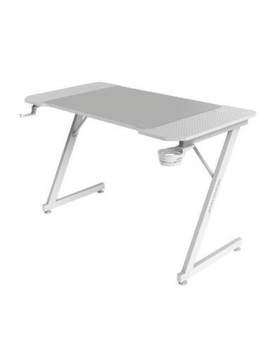 Mars Gaming MGD-X120 Mesa Ergonómica Alfombrilla XXL Soporte Auriculares y Bebida 120x60cm Blanca