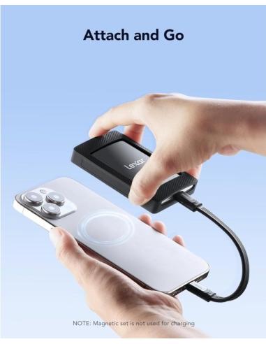 Lexar SL500M Disco SSD Externo 1TB USB-C 3.2 Gen2x2 Negro