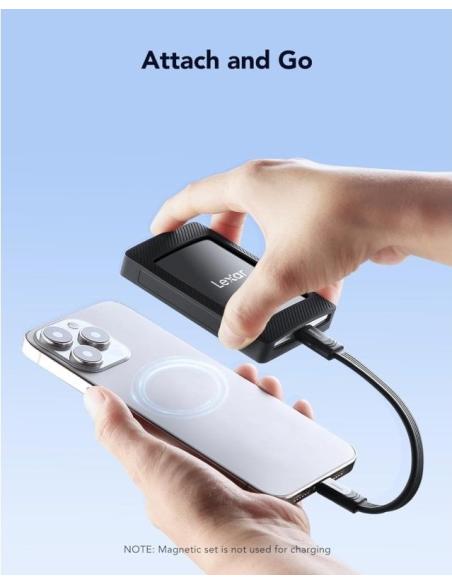 Lexar SL500M Disco SSD Externo 1TB USB-C 3.2 Gen2x2 Negro