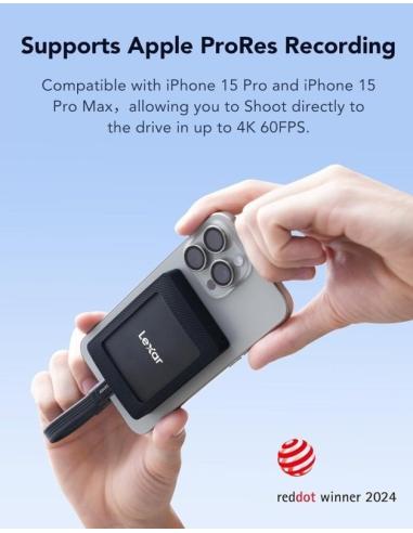 Lexar SL500M Disco SSD Externo 1TB USB-C 3.2 Gen2x2 Negro