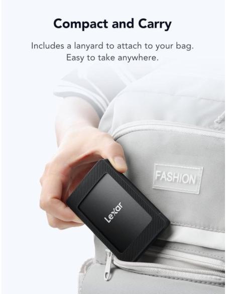 Lexar SL500M Disco SSD Externo 1TB USB-C 3.2 Gen2x2 Negro