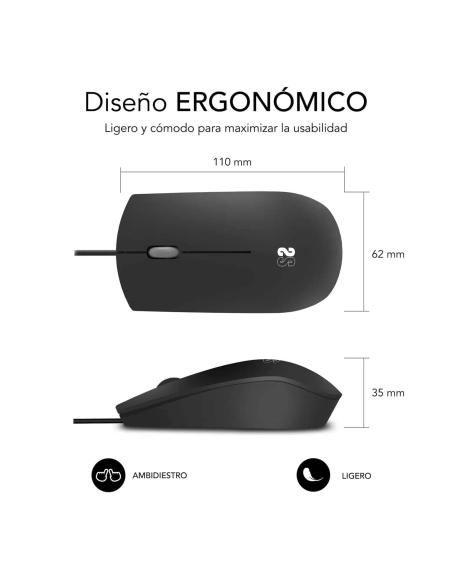 Subblim Business Ratón Silencioso 1200 DPI Negro