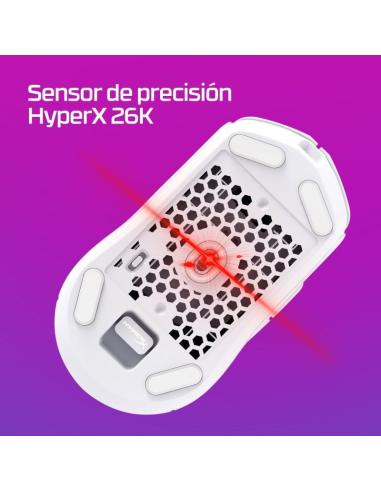 HyperX Pulsefire Haste 2 Wireless Ratón Gaming Inalámbrico RGB 26000 DPI Blanco