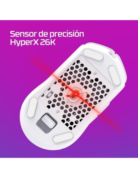 HyperX Pulsefire Haste 2 Wireless Ratón Gaming Inalámbrico RGB 26000 DPI Blanco