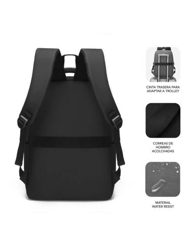 Subblim City Backpack Mochila para Portátil hasta 15.6" Negra