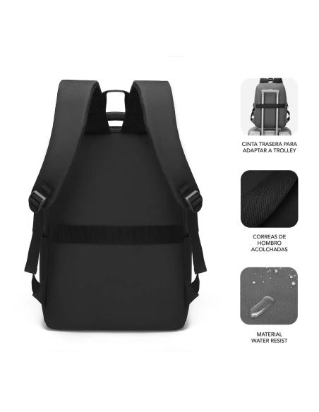 Subblim City Backpack Mochila para Portátil hasta 15.6" Negra