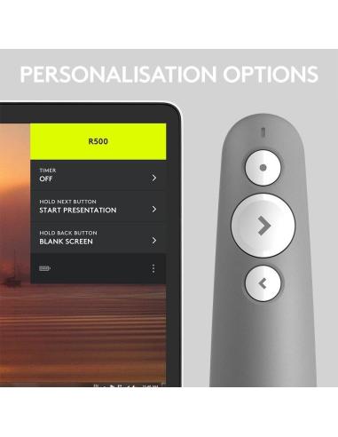 Logitech R500 Mando Inalámbrico Láser para Presentaciones Gris