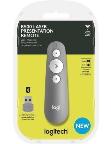 Logitech R500 Mando Inalámbrico Láser para Presentaciones Gris