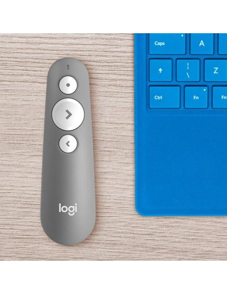 Logitech R500 Mando Inalámbrico Láser para Presentaciones Gris