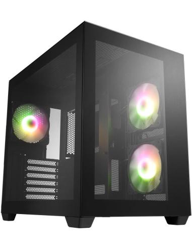 FSP CMT380 Midi Tower Cristal Templado USB 3.2 Negro