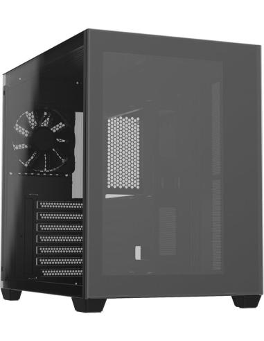 FSP CMT380 Midi Tower Cristal Templado USB 3.2 Negro