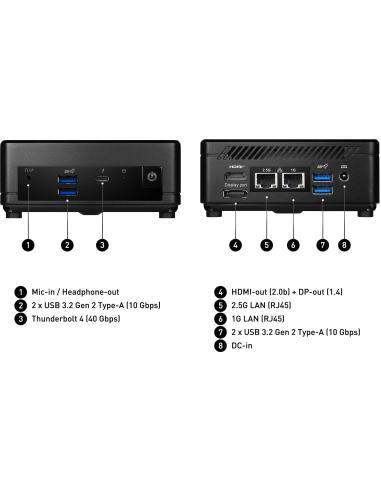 MSI Cubi 5 12M-211BES Intel Core i5-1235U Negro