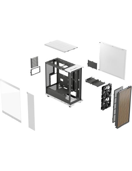 Fractal Design North Midi Tower Cristal Templado USB 3.2 Blanca