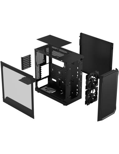 Fractal Design Focus 2 TG Midi Tower Cristal Templado USB 3.2 Negro