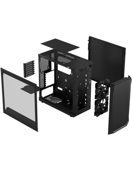 Fractal Design Focus 2 TG Midi Tower Cristal Templado USB 3.2 Negro
