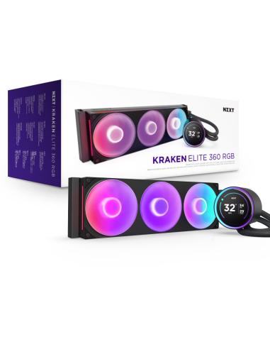 NZXT Kraken Elite 360 RGB Kit Refrigeración Líquida con Pantalla IPS 360mm Negro