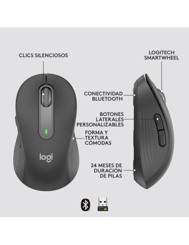 Logitech Signature M650 Ratón Óptico Inalámbrico 2000DPI Gris