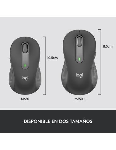 Logitech Signature M650 Ratón Óptico Inalámbrico 2000DPI Gris