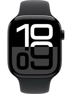 Apple Watch Series 10 GPS 46mm Caja Aluminio Negro Azabache con Correa Deportiva Negra M/L