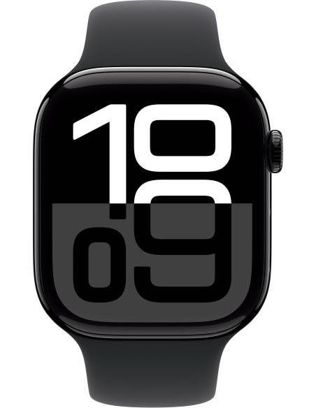 Apple Watch Series 10 GPS 46mm Caja Aluminio Negro Azabache con Correa Deportiva Negra M/L